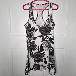 Lululemon Black & White Floral Racerback Woman’s Tank Size 4